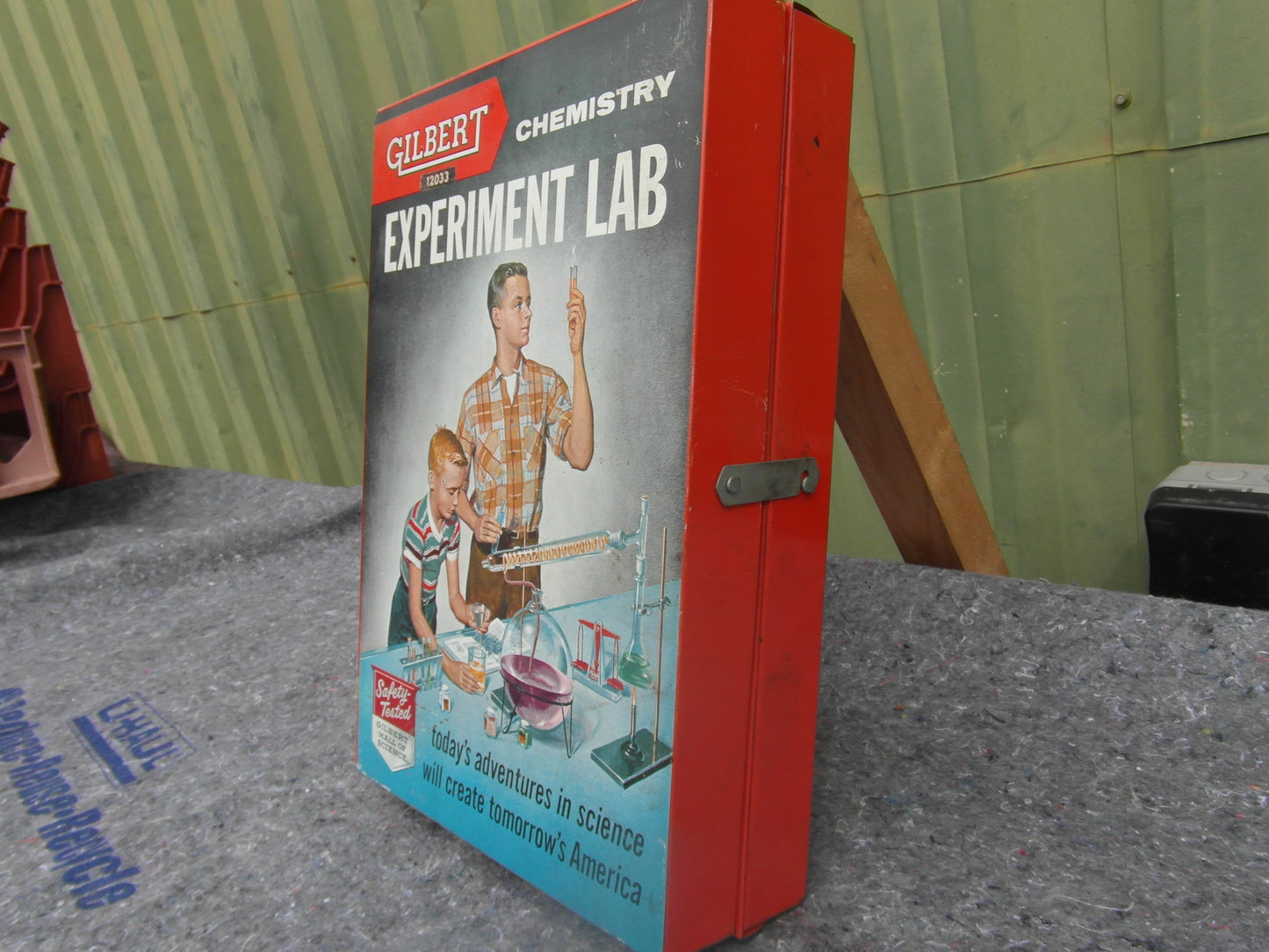 1956 Gilbert Chemistry Experiment Lab No.12033- Crime detection- vintage metal case
