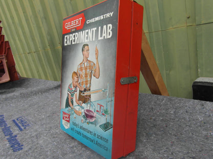 1956 Gilbert Chemistry Experiment Lab No.12033- Crime detection- vintage metal case