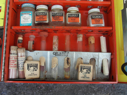 1956 Gilbert Chemistry Experiment Lab No.12033- Crime detection- vintage metal case