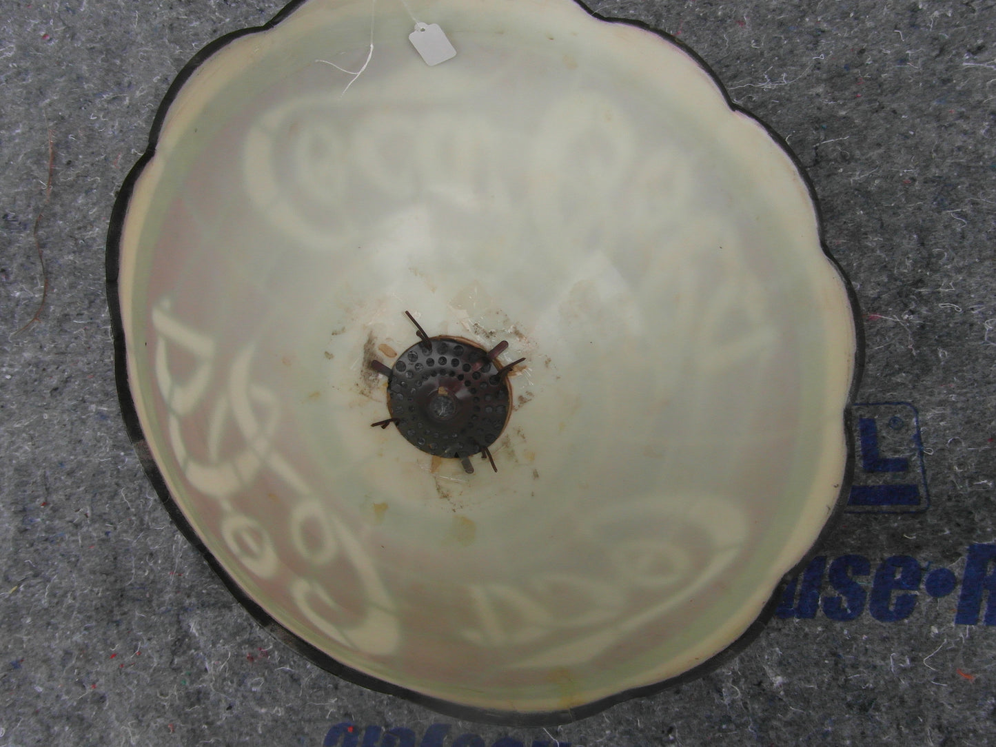 1990s vintage Coca-Cola Tiffany-style stained glass lamp shade
