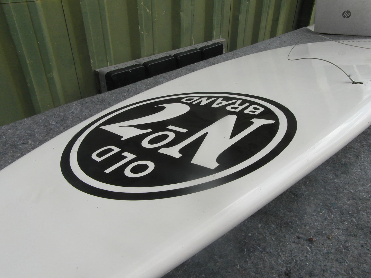 2000s Jack Daniel's old No.7 promotional surfboard- White & Black