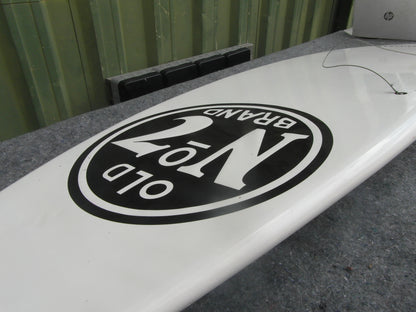2000s Jack Daniel's old No.7 promotional surfboard- White & Black