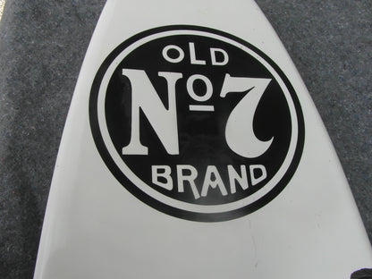 2000s Jack Daniel's old No.7 promotional surfboard- White & Black