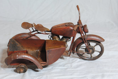 Metal Harley Davidson and Sidecar Model