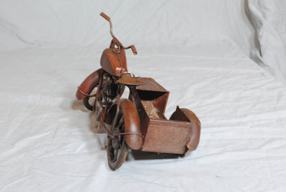 Metal Harley Davidson and Sidecar Model