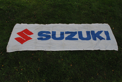 Authentic 1980s Suzuki Dealer banner