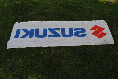 Authentic 1980s Suzuki Dealer banner